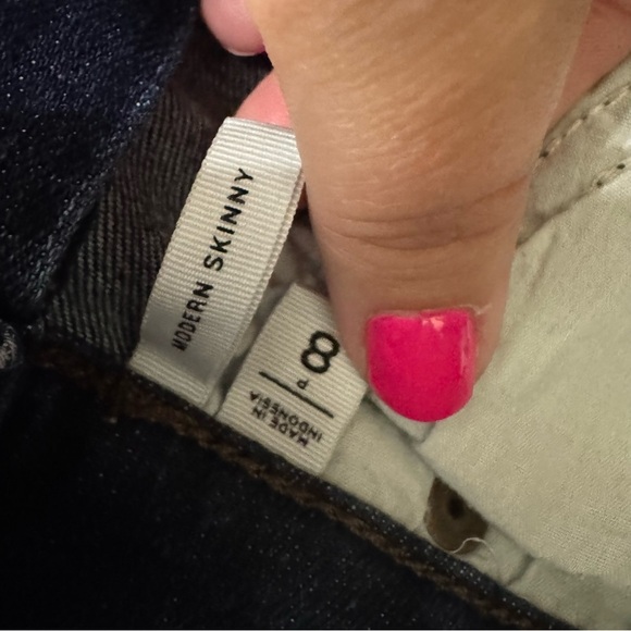 LOFT Women's Deep Indigo‎ Skinny size 8 petite Capri cropped casual Jeans - Picture 6 of 8